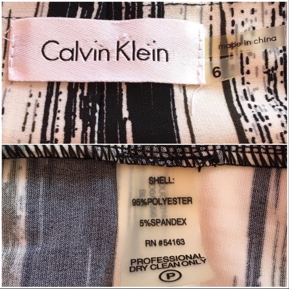 Calvin Klein Deep Neck Black & White Dress Size 6 - Picture 6 of 9